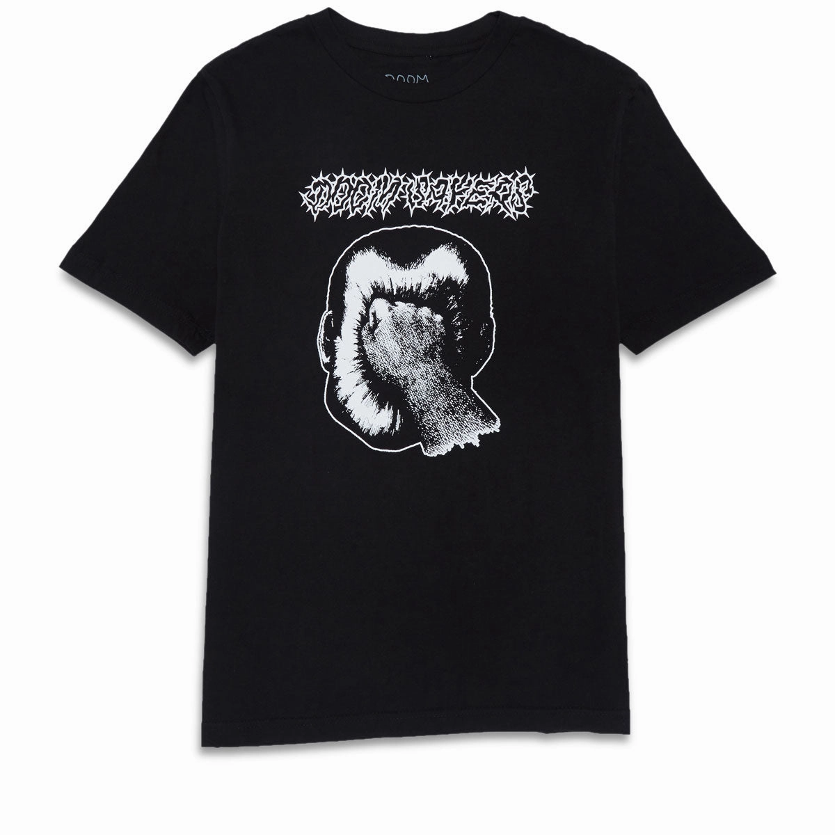 Business Meeting Breathable Look Doom Sayers Fist Face T-Shirt - Black