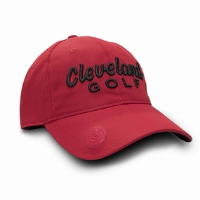 Cleveland Golf Ball marker Cap - Red Clean Fashion Cloche Style