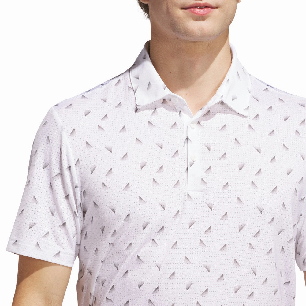 Holiday Wear Adult sophistication adidas Ultimate365 Printed Mesh Polo Shirt - White/Black