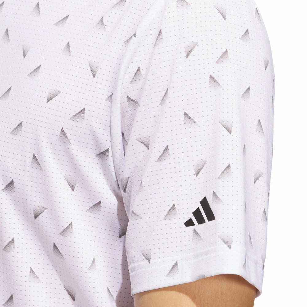 Simple Style Wool combination adidas Ultimate365 Printed Mesh Polo Shirt - White/Black