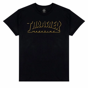 Smooth Look Thrasher Shadow Mag Logo T-Shirt - Black