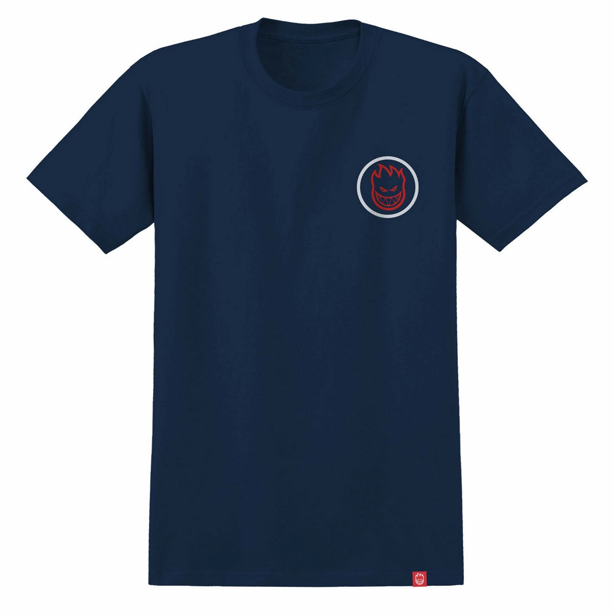 Spitfire Classic Swirl Overlay T-Shirt - True Navy/White/Red Prints Lightweight Comfort Wear