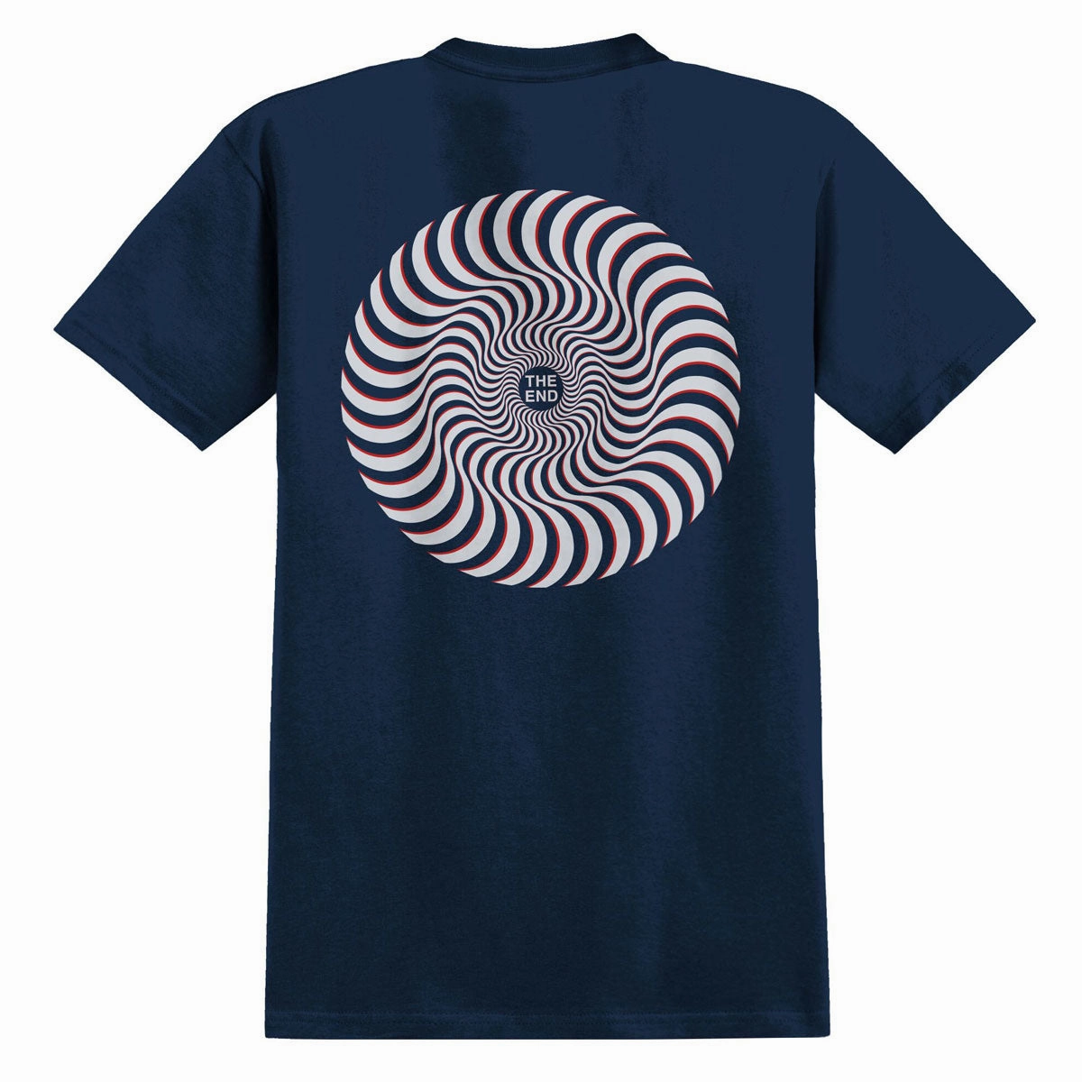outdoor concert Spitfire Classic Swirl Overlay T-Shirt - True Navy/White/Red Prints