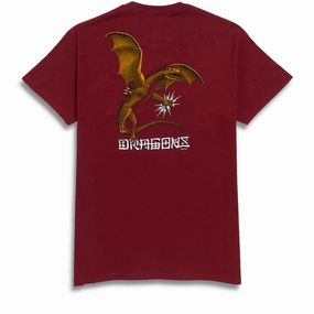Powell-Peralta Dragons Logo T-Shirt - Burgundy Cozy Apparel