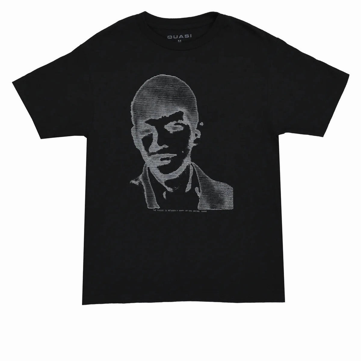 Seasonal Must-Have Flexible Ribbed Cuffs Quasi Choices T-Shirt - Black