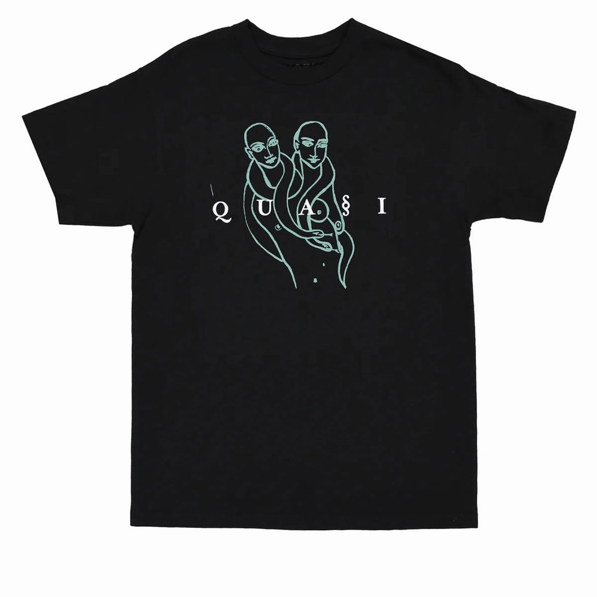 Classic Wearable DropShoulderDesign Quasi Genesis T-Shirt - Black
