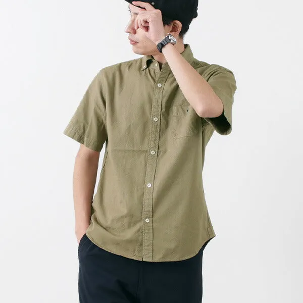 BARNS / BR-5266 Ox S/S button-down shirt Smart Appearance Eco Friendly Dye