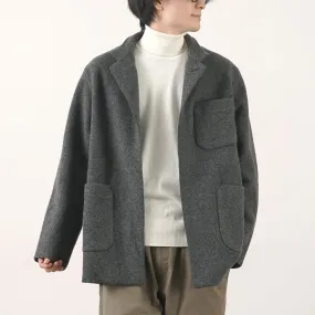 FILMELANGE / Hiet Melton Knit Jacket Stain Resistant Material