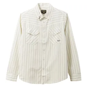 Hidden Placket Dinner Date Dark Seas Kimbro Long Sleeve Shirt - Light Grey