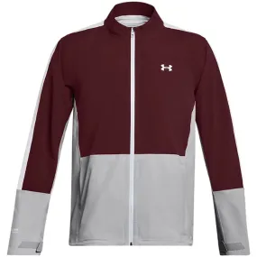 stain resistant coating Double Stitch Reinforcement Under Armour Stormproof 3.0 Waterproof Jacket - Dark Maroon/Mod Grey