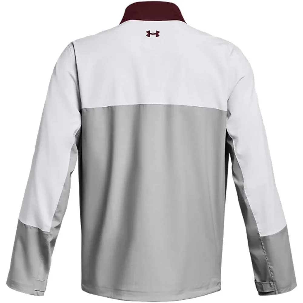 Static Dissipating Threading Transitional Weather Piece Under Armour Stormproof 3.0 Waterproof Jacket - Dark Maroon/Mod Grey