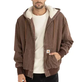 Sleek Layer Fit Thermal Retention Layer Rhythm Insulated Denim Work Jacket - Washed Brown
