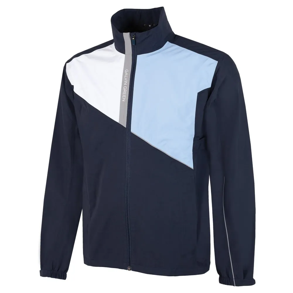 Stretchable Waistband Galvin Green Apollo Waterproof Jacket - Navy/White/Blue Bell