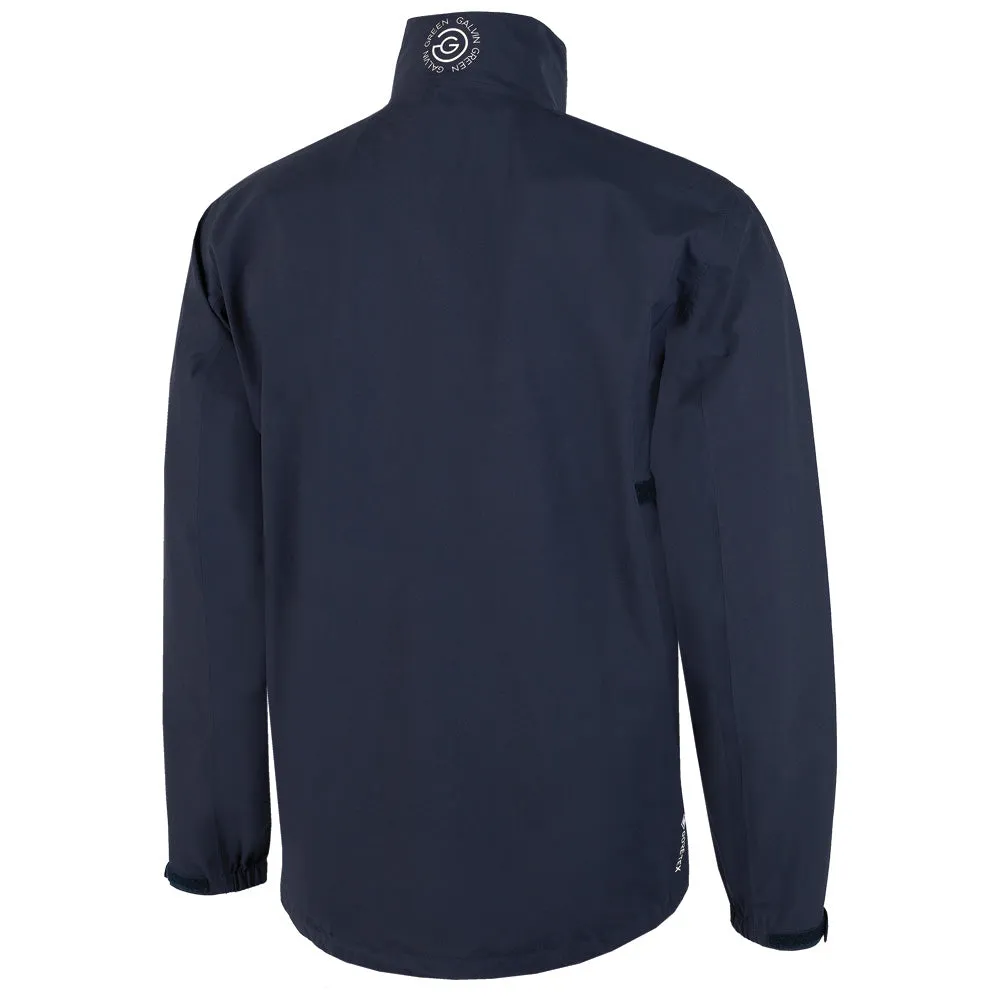 Galvin Green Apollo Waterproof Jacket - Navy/White/Blue Bell Snap Closure System