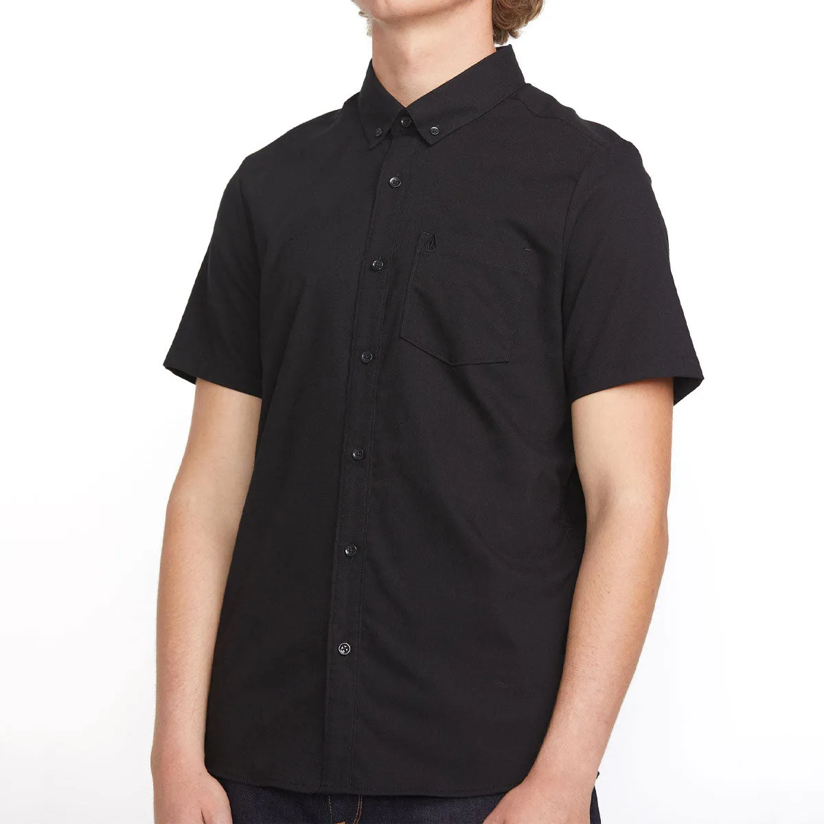 Volcom Everett Oxford Shirt - New Black 2025 Non Iron Road Trip Ready