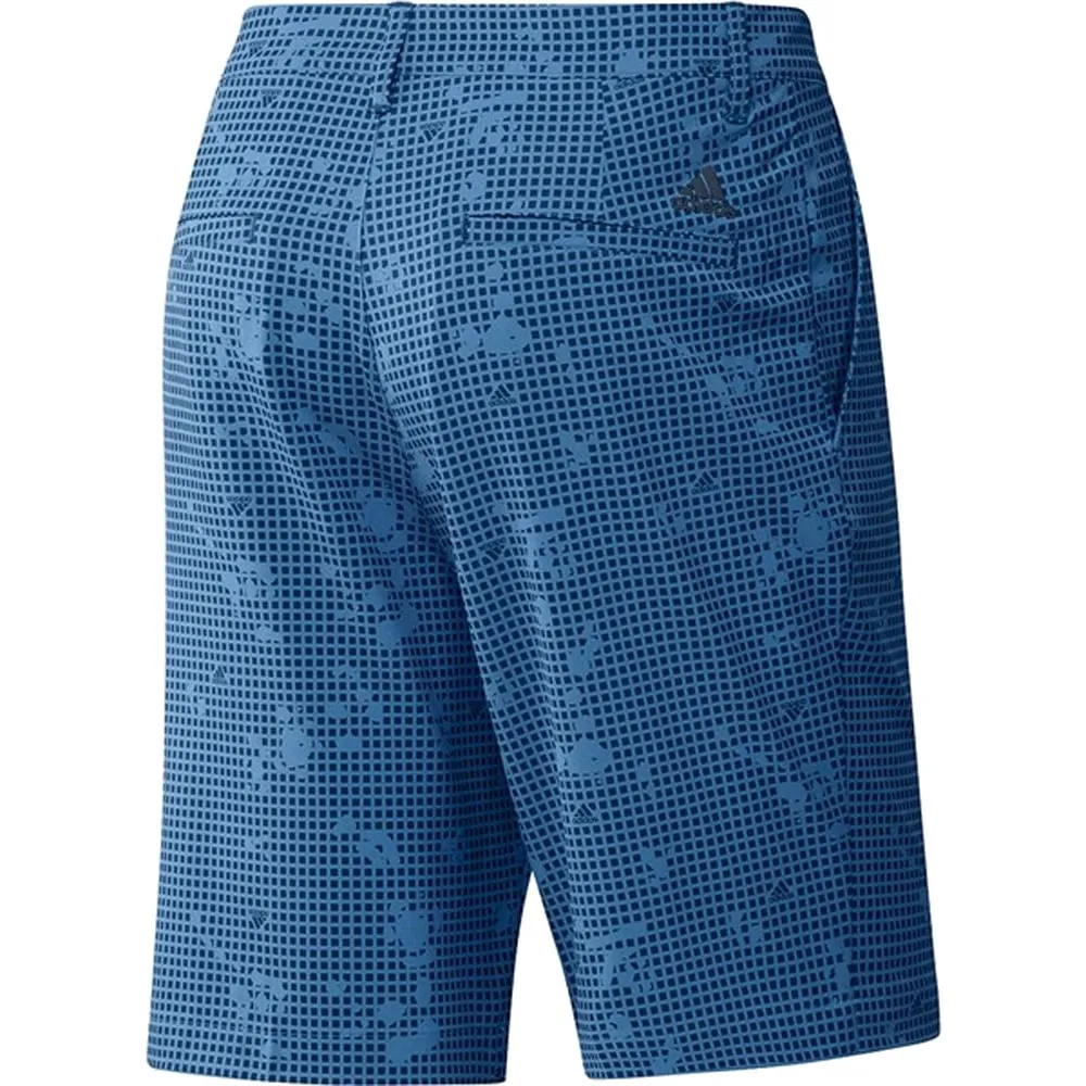 adidas Ultimate365 Print 8.5" Shorts - Focus Blue Ultra Soft Waistband Earth Tones