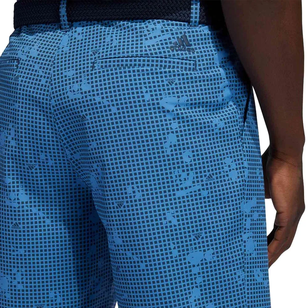 adidas Ultimate365 Print 8.5" Shorts - Focus Blue Reflective Safety Details