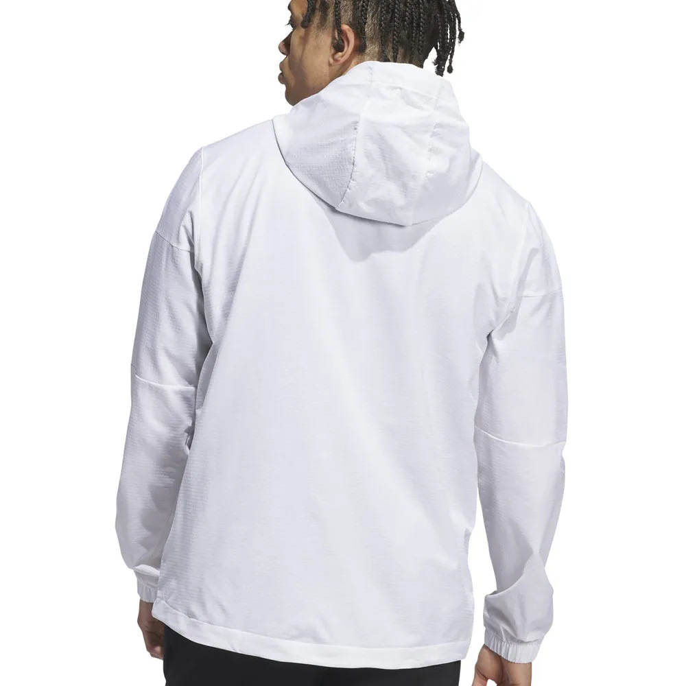 adidas Ultimate365 Club Anorak - White WaterResistant Coating Transitional Daily Fit