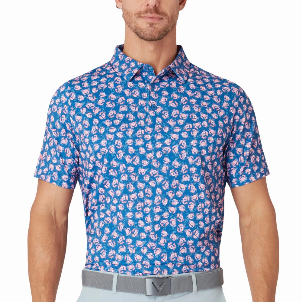 Callaway Crab Novelty Polo Shirt - Galaxy Blue Trendy Vibes Wear