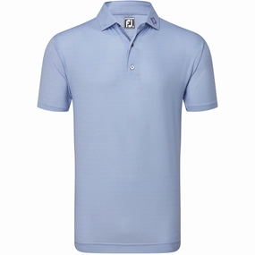 FootJoy Octagon Print Lisle Polo Shirt - Mist Pilling Resistant Finish Chilly Style