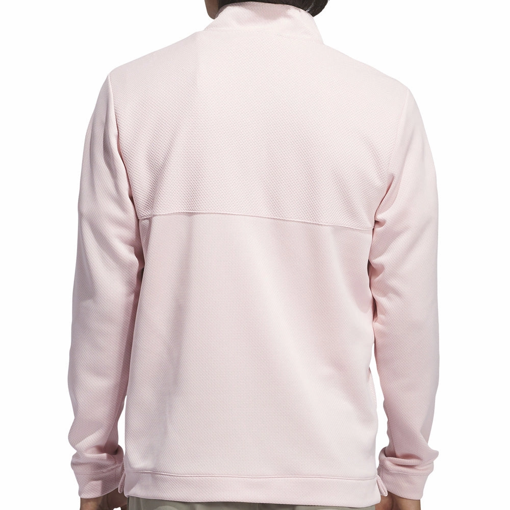 Easy to store adidas Ultimate365 Textured 1/4 Zip Pullover - Sandy Pink