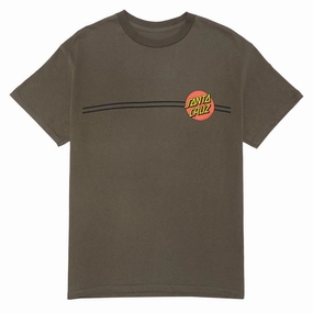 Santa Cruz Classic Dot T-Shirt - Olive Oversized Cut Travel Comfort