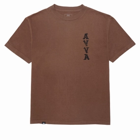 AVVA Vertical Bounds T-Shirt - Chestnut Brown Perfect for Outdoors
