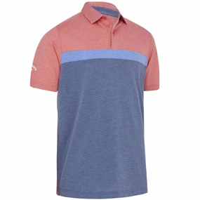 Callaway Soft Touch Colour Block Polo Shirt - Teaberry Heather Timeless Top