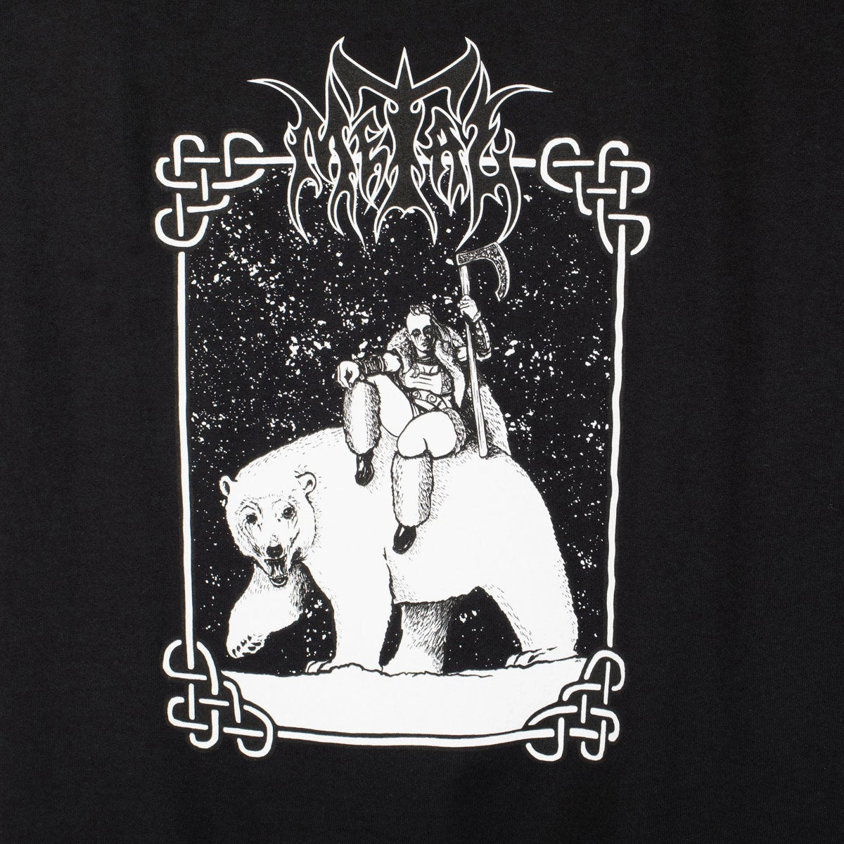 Metal Valkyrie T-Shirt - Black Polka Dot Pattern