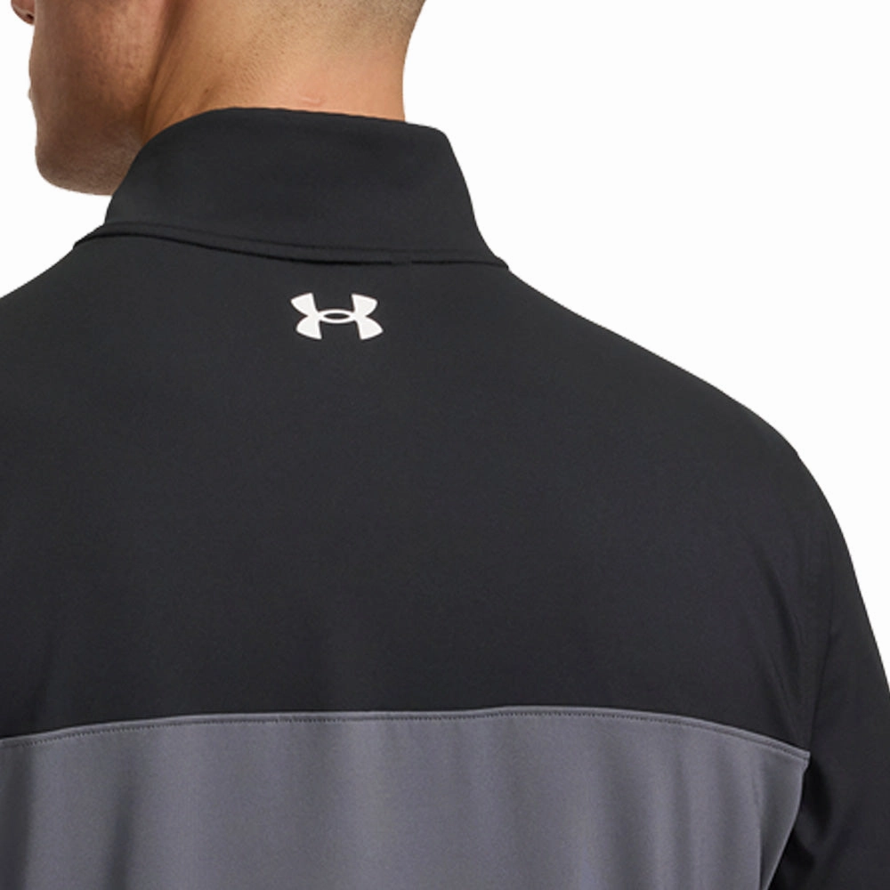 wrinkle free V neck Under Armour T2G 1/4 Zip Pullover - Black/Castlerock/White