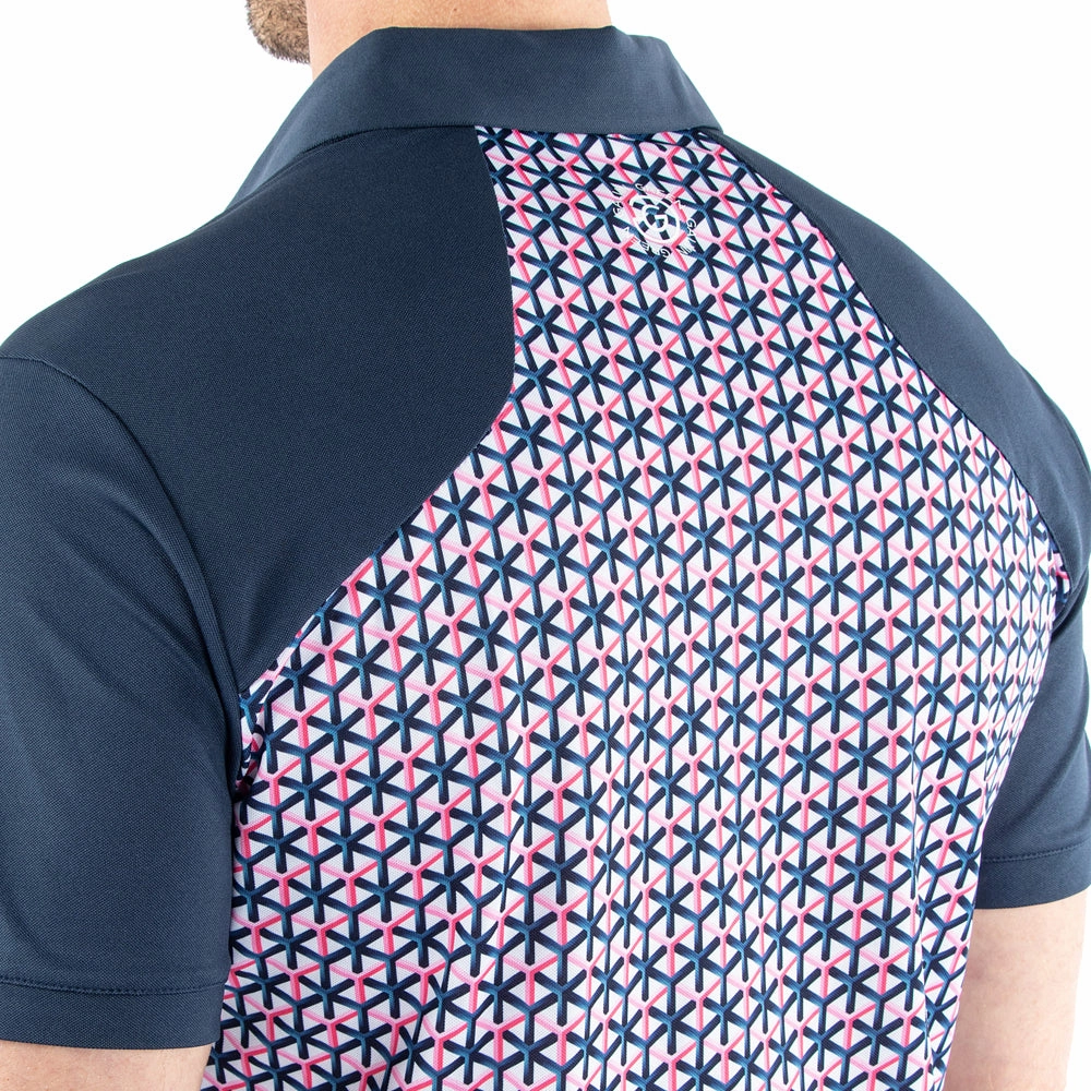 Simple Wear Effortless Comfort Galvin Green Mio Polo Shirt - Camelia Rose/Navy