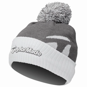 Classic Style TaylorMade Bobble Beanie - Charcoal/Heather