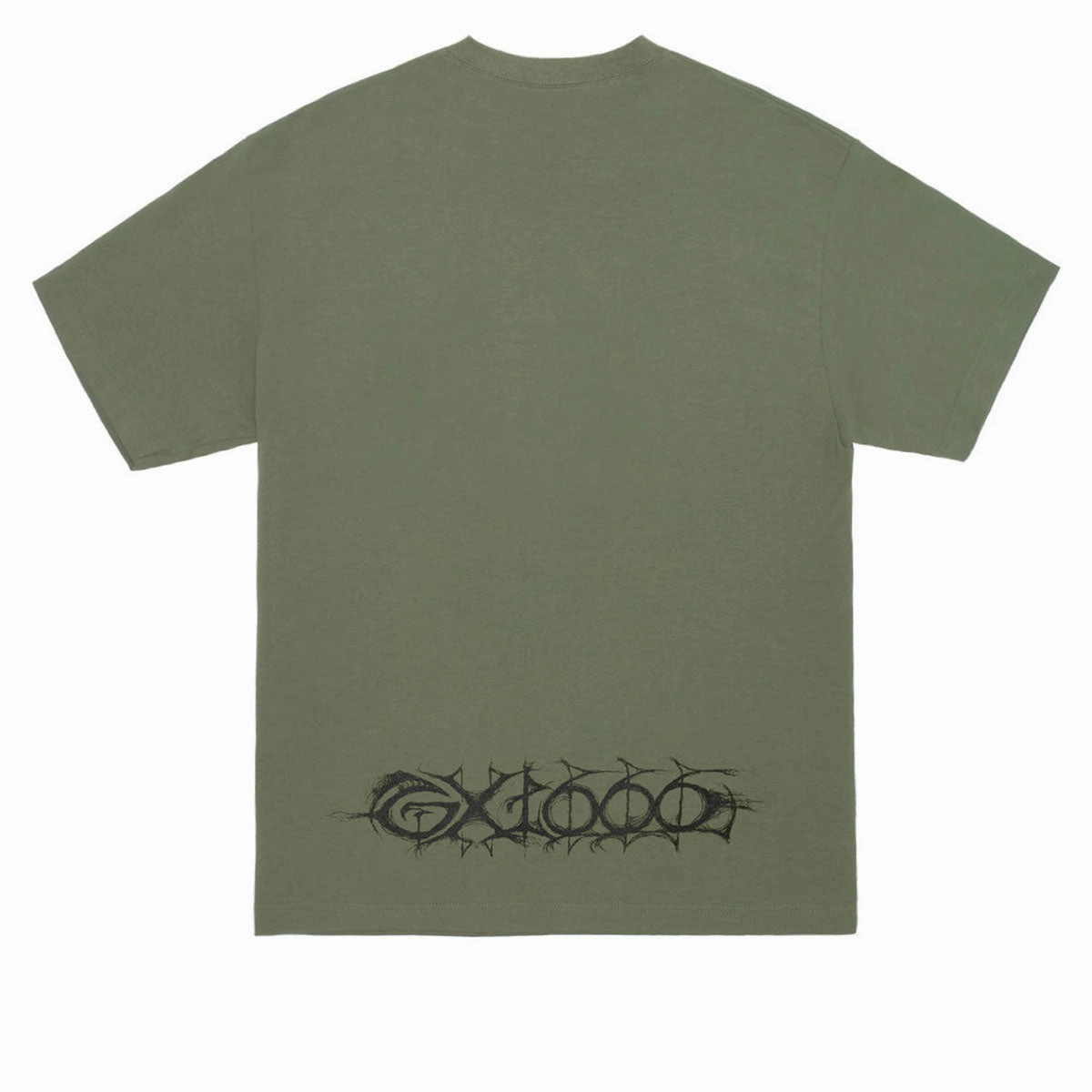 RibbedNeckBanding Rayon blend GX1000 Dystopia Gas Mask T-Shirt - Military Green