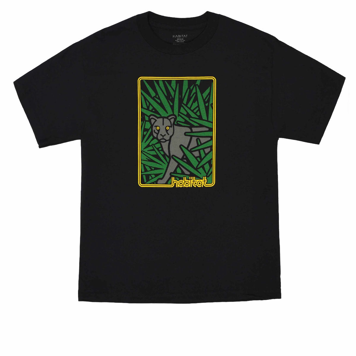 Timeless Comfort Wear Habitat Night Cat T-Shirt - Black