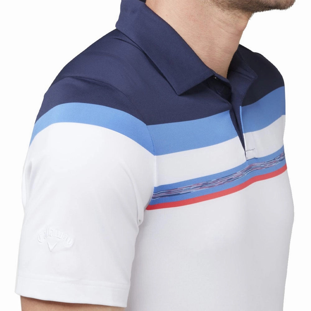 Winter Layer Callaway Space Dye Block Polo Shirt - Peacoat