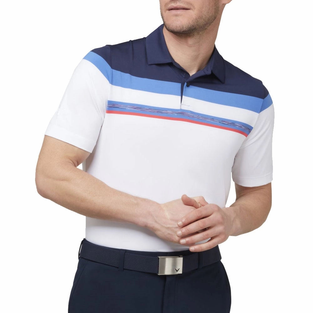 Callaway Space Dye Block Polo Shirt - Peacoat Smart Casual Look