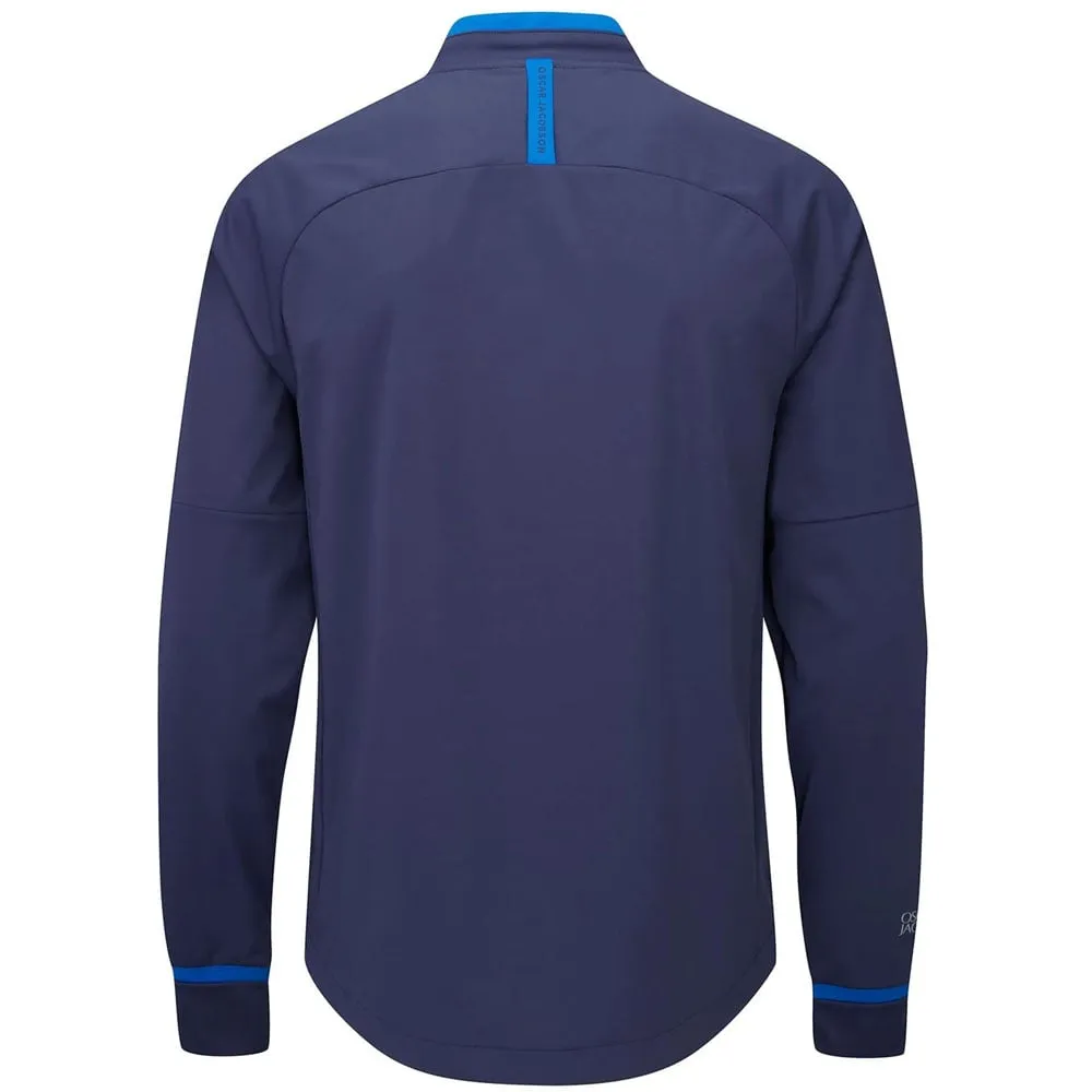 Double Stitch Seams WindResistant Coating Oscar Jacobson Redfern 1/2 Zip Jacket - Navy