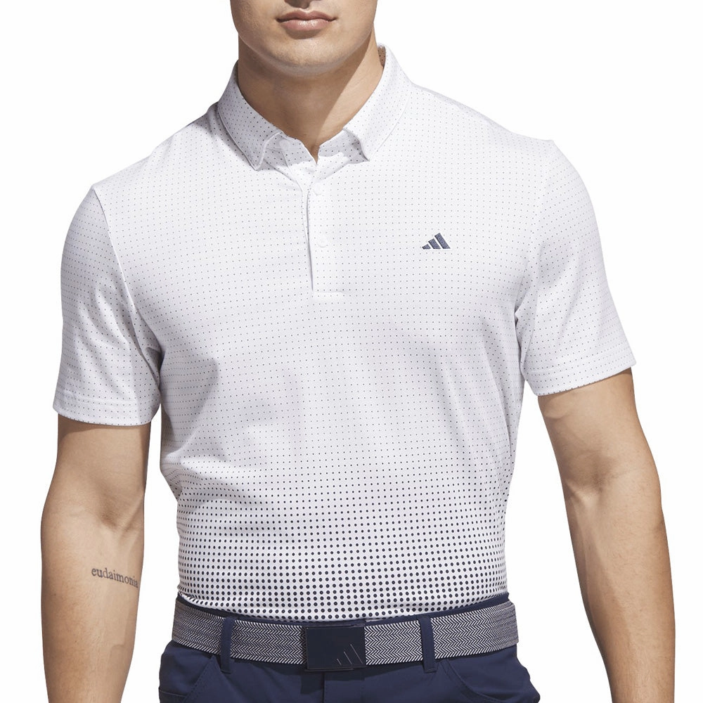 adidas Go-to Rise Print Polo Shirt - White Friction Free Inner Lining Trendy Basics