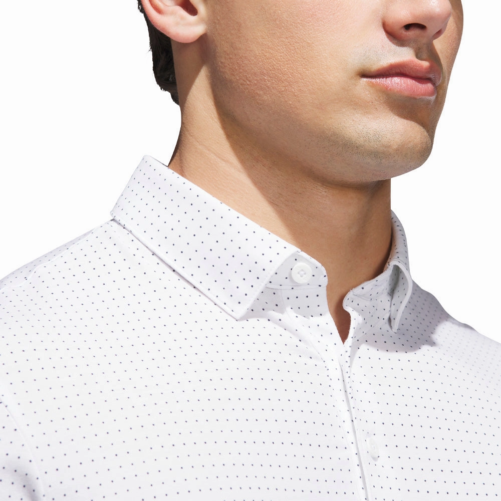 adidas Go-to Rise Print Polo Shirt - White Timeless Appeal