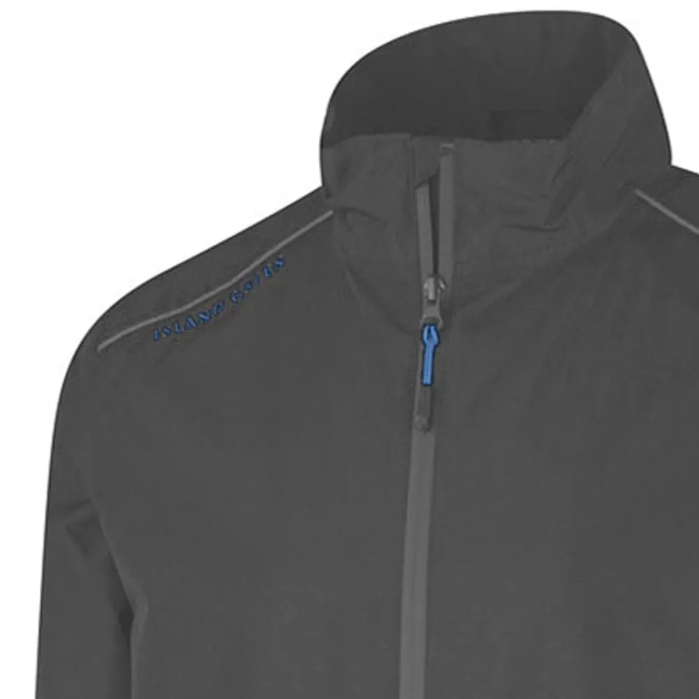Island Green Waterproof Jacket - Charcoal Snag Proof Surface Thick Fabric