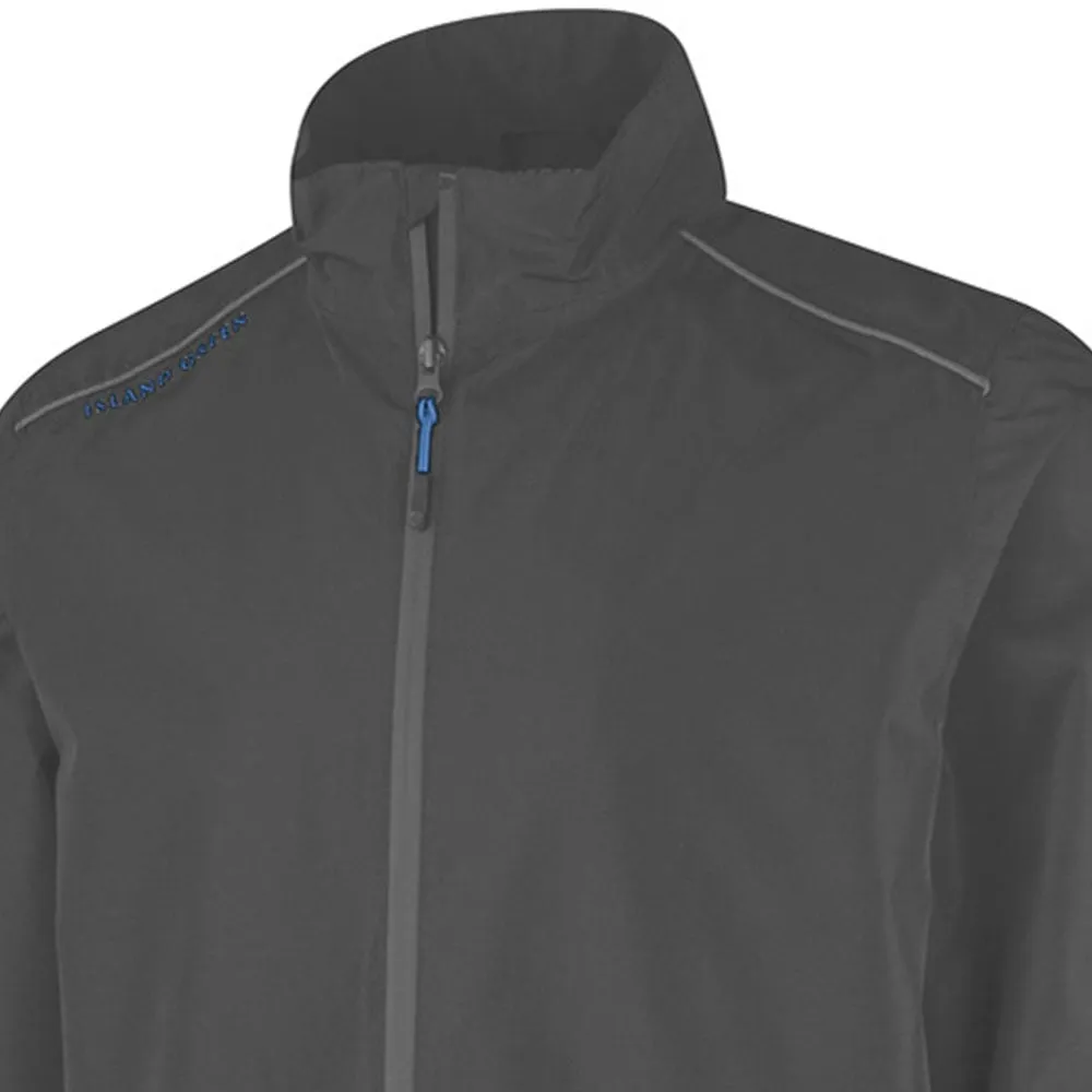 Island Green Waterproof Jacket - Charcoal ModularLayering