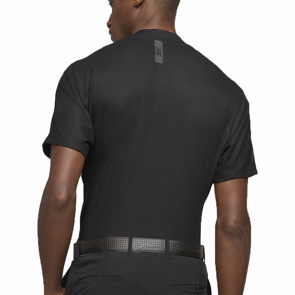 Nike Dri-FIT TW Mock Shirt - Black Fade Resistant Coating Bold Look