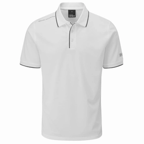 Oscar Jacobson Cooper Polo Shirt - White Cool Layer Wear DoubleStitched Seams