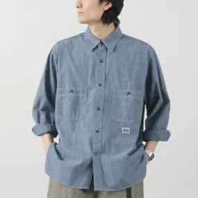 ILL ONE EIGHTY / Chambray Work Shirt Business Meeting Durable Thread Construction