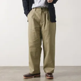 Casual Look RE MADE IN TOKYO JAPAN / Cotton Hard Kersey Tuck Wide Pants