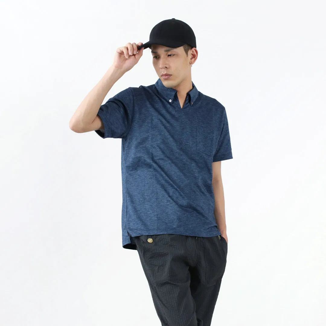 RE MADE IN TOKYO JAPAN / Indigo Seed Stitch Button Down Skipper BD Skipper SustainableManufacturing
