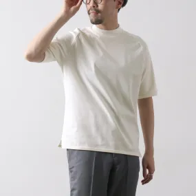 RE MADE IN TOKYO JAPAN / Perfect Inner Mock Neck Half Sleeve T-Shirt Breathable Yarn Composition Reinforced Shoulder
