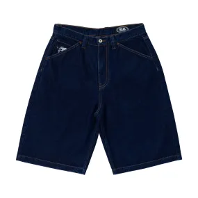 Real Street Cleaner Denim Shorts - Dark Wash Solid Color Athletic Shorts