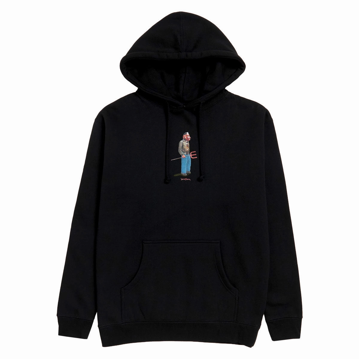 Tear Resistant Stitching All Season Wear Jenkem Devil Boy Hoodie - Black