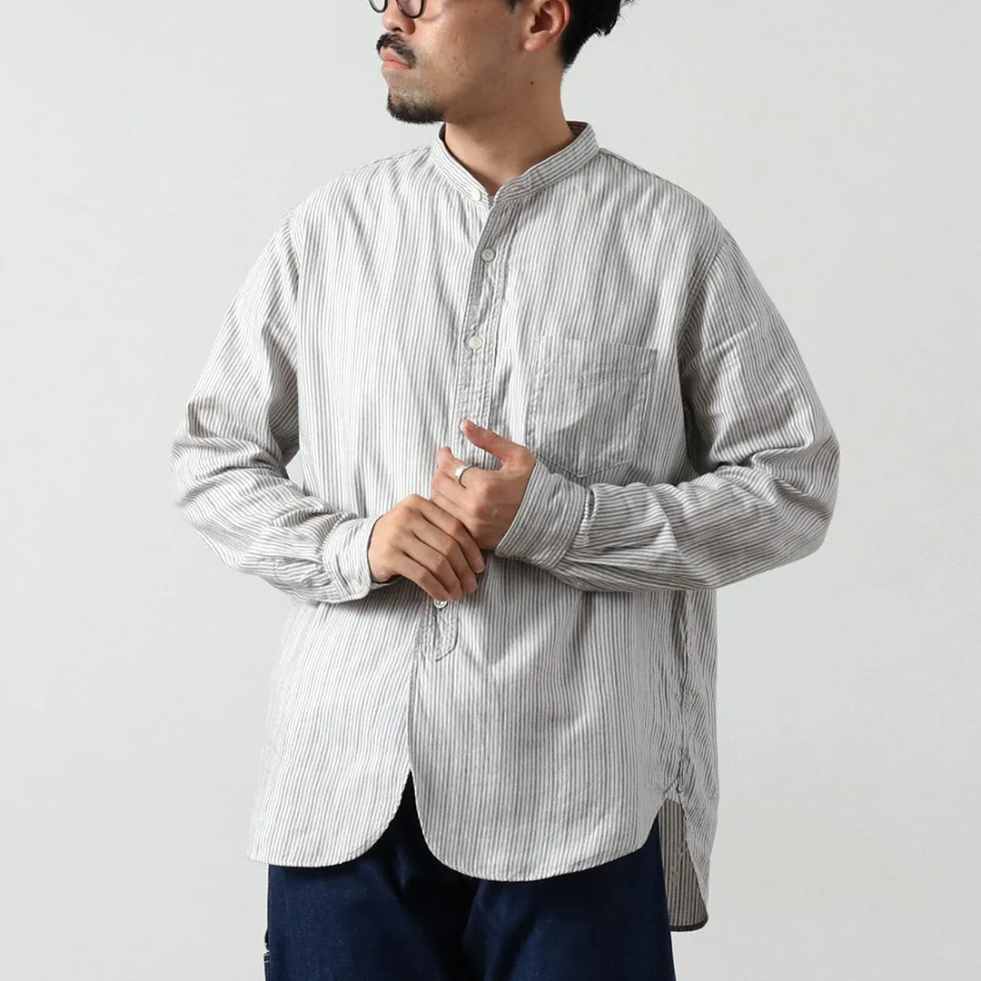 Minimalist Closure Durable Button Closures FOB FACTORY / F3511 Band Collar Shirt